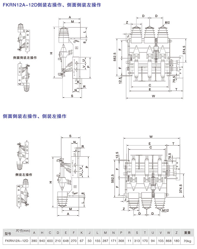 FKN12A-12D/630-20壓氣式負荷開關3