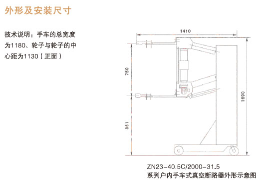 ZN63-40.5C/200-31.5系列戶內手車式真空斷路器型號含義3